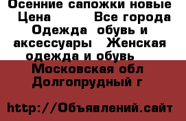 Осенние сапожки новые › Цена ­ 600 - Все города Одежда, обувь и аксессуары » Женская одежда и обувь   . Московская обл.,Долгопрудный г.